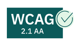 Certified accessible website compliance according to WCAG 2.1 Level AA (external link to declaration of compliance)